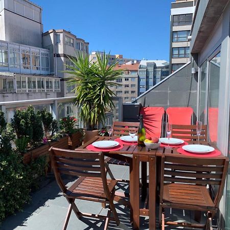 شقة Penthouse With Terrace And Views Near Oza'S Beach آكورونيا المظهر الخارجي الصورة